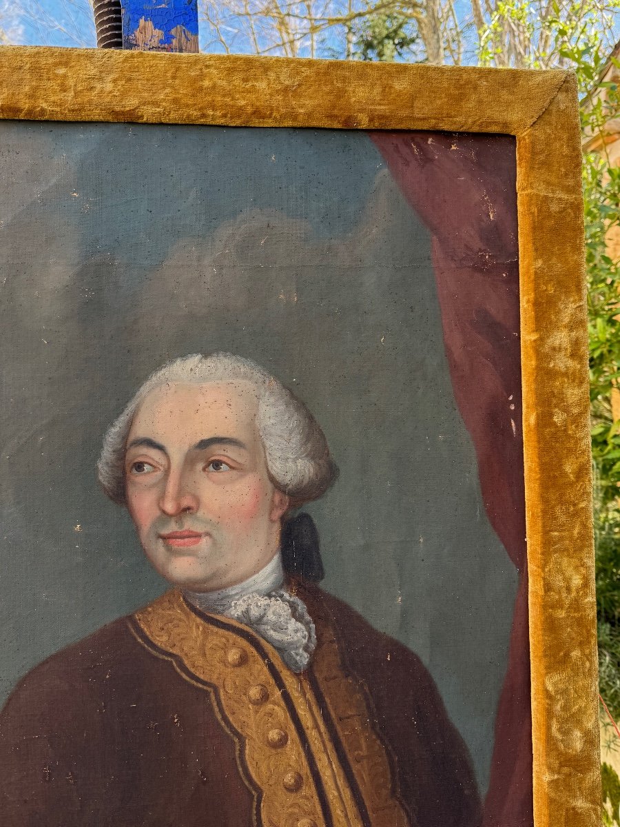 Portrait De François Lapeyre , Avocat à Aurillac , époque Louis XVI -photo-1