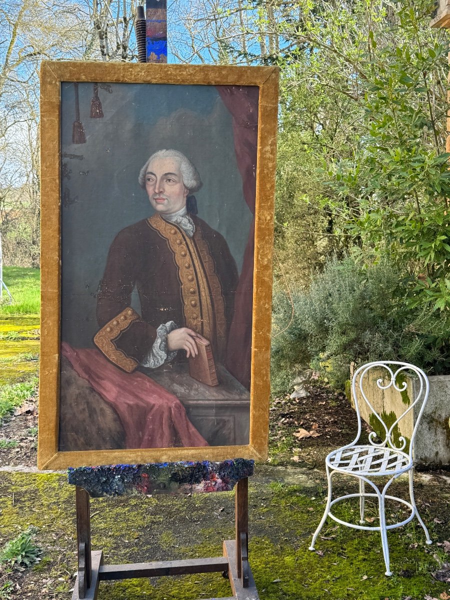 Portrait De François Lapeyre , Avocat à Aurillac , époque Louis XVI 