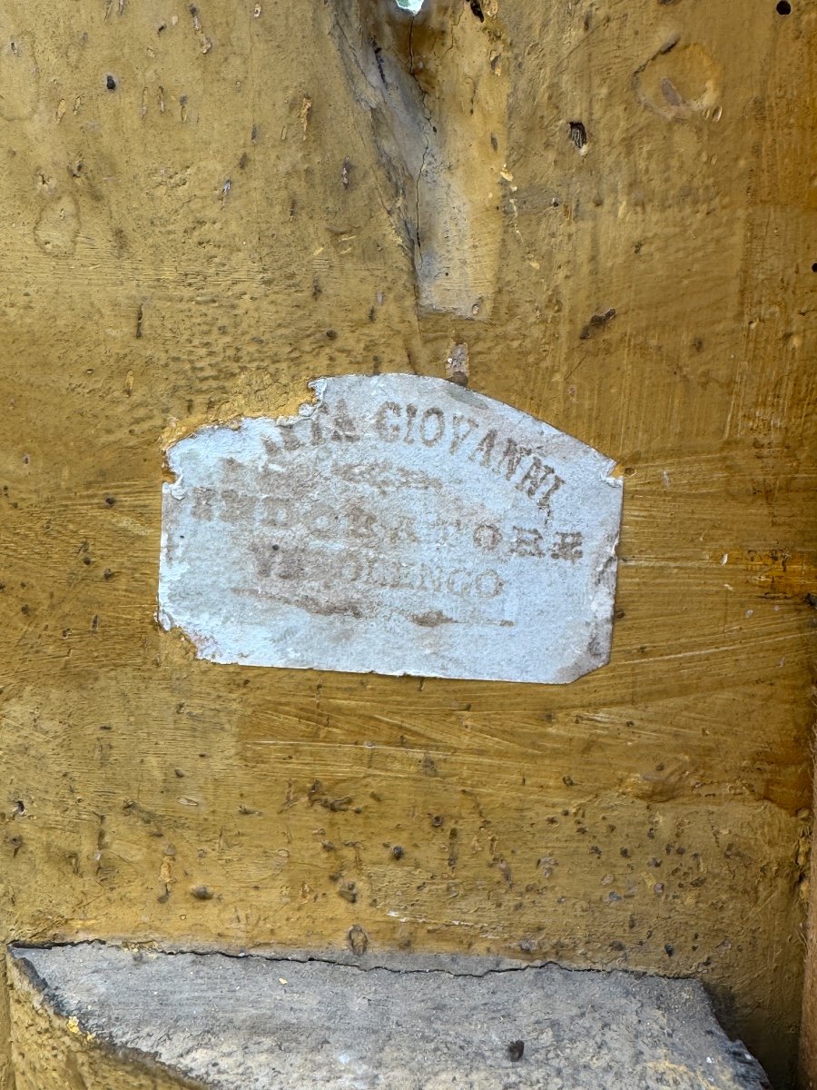 Important Candélabre En Bois Sculpté Et Doré  à Cinq Feux En-photo-7