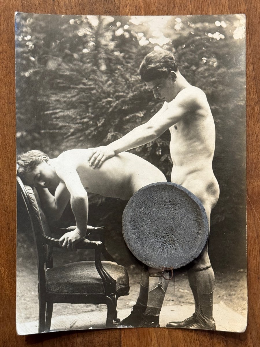 Rare Photographie Pornographique Homosexuels  Vers 1930 -photo-2