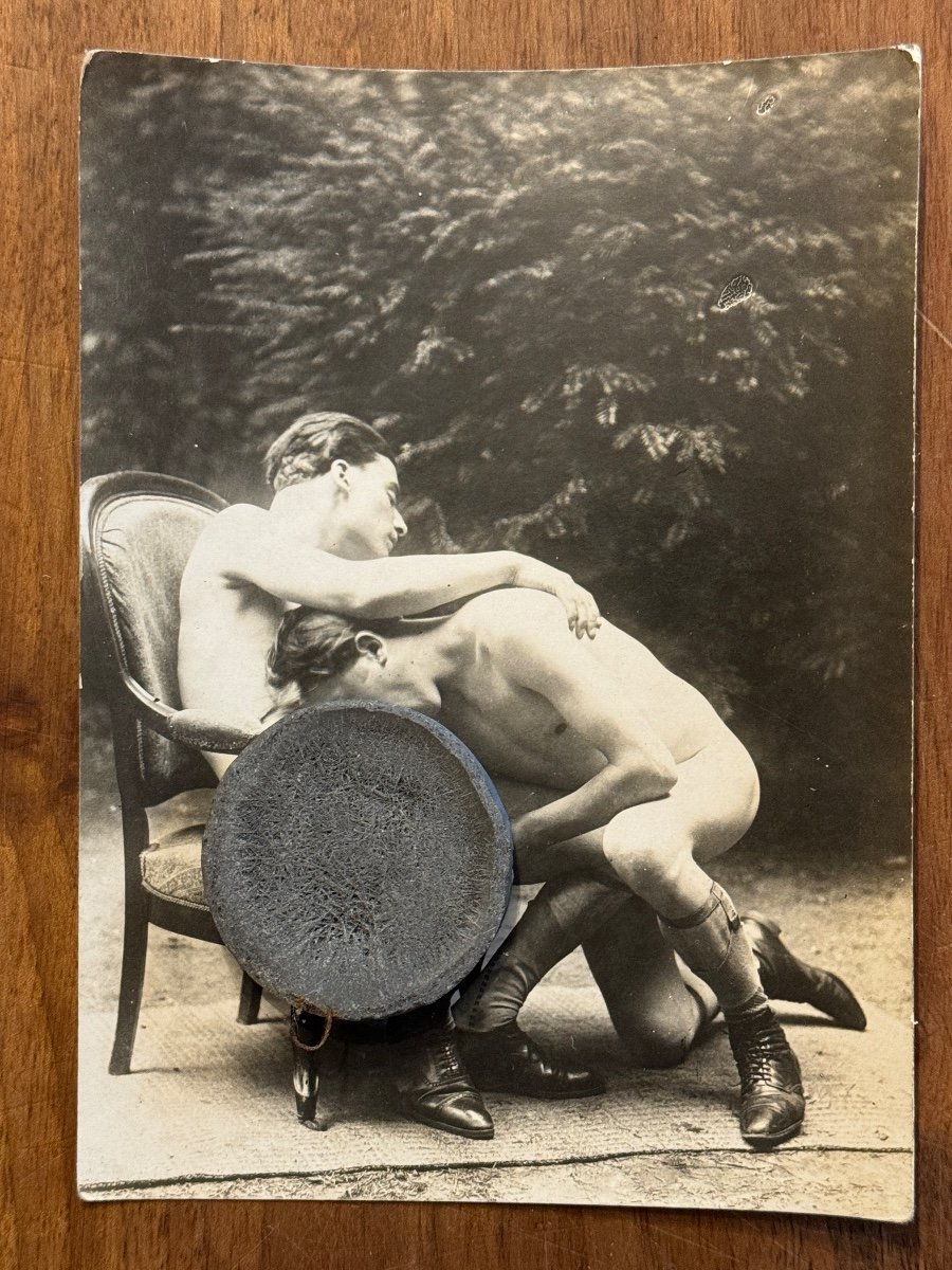 Rare Photographie Pornographique Homosexuels  Vers 1930 -photo-2