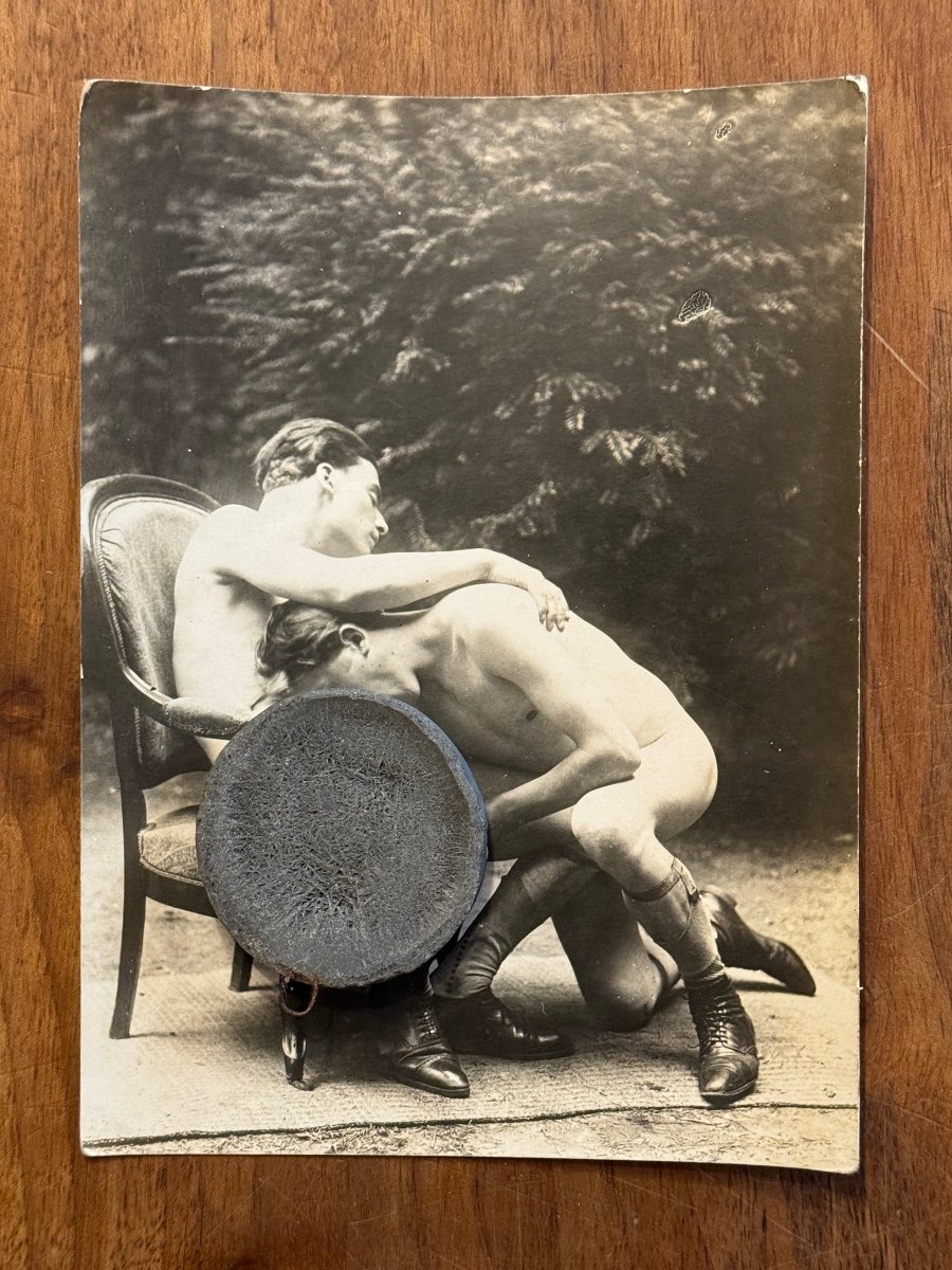Rare Photographie Pornographique Homosexuels  Vers 1930 -photo-3