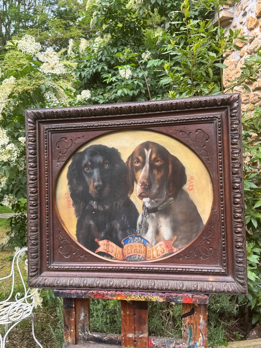 The Inseparables & Pastel Portraits Of Dogs & 1884-photo-2