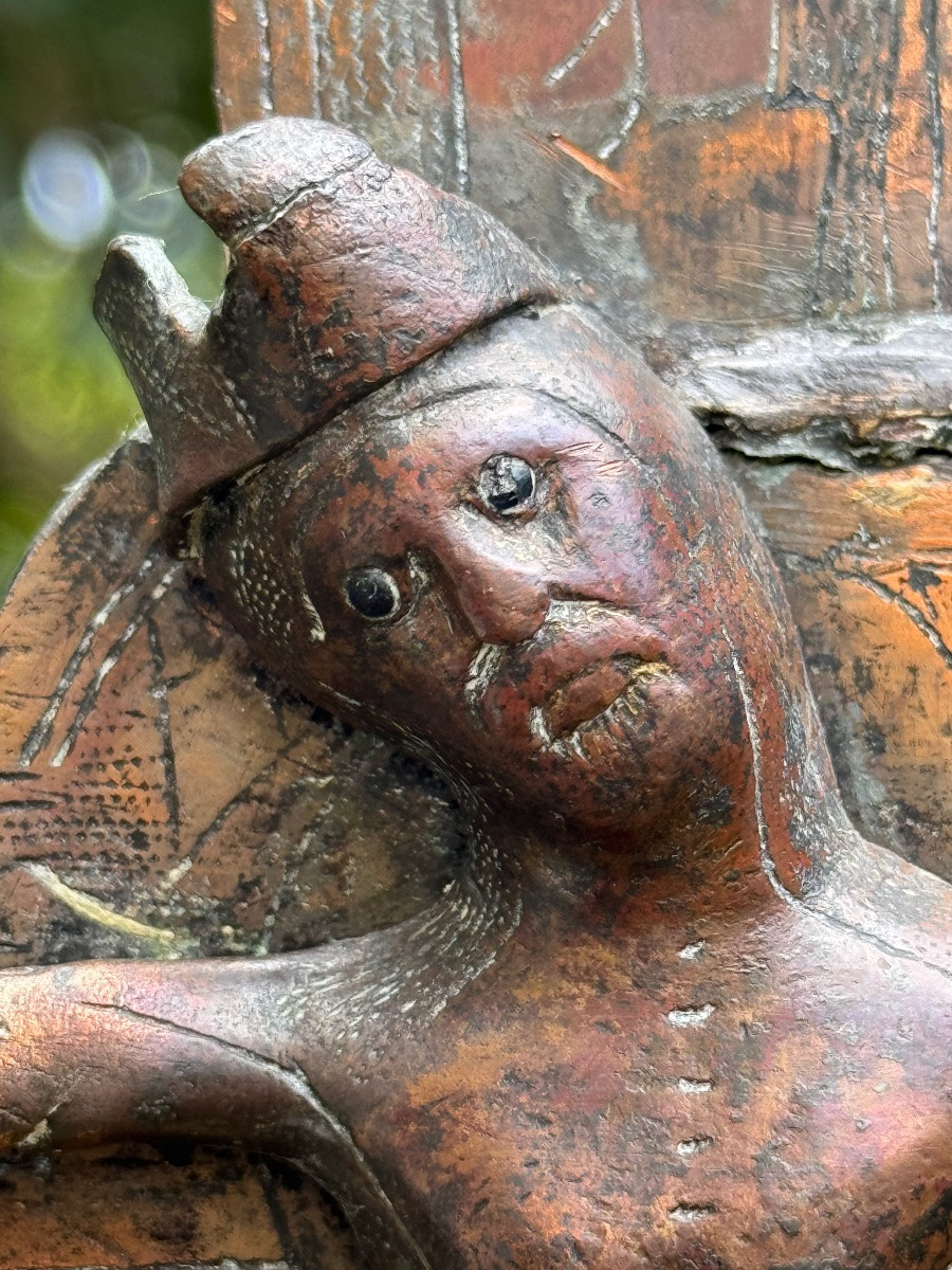 Crucifix  en cuivre et émaux - Limoges - Vers 1300-photo-6