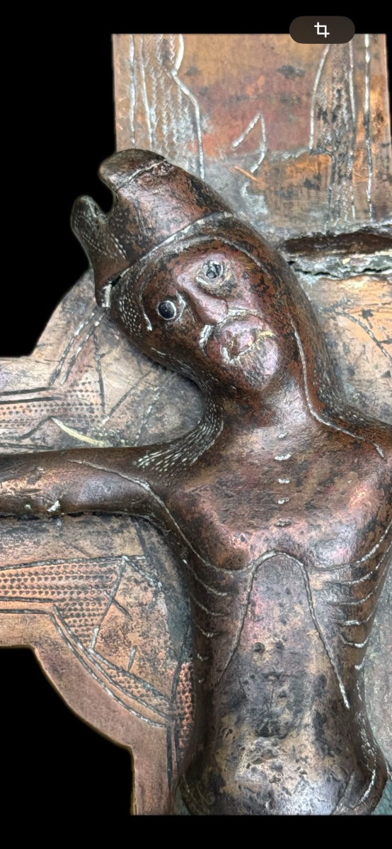 Crucifix  en cuivre et émaux - Limoges - Vers 1300