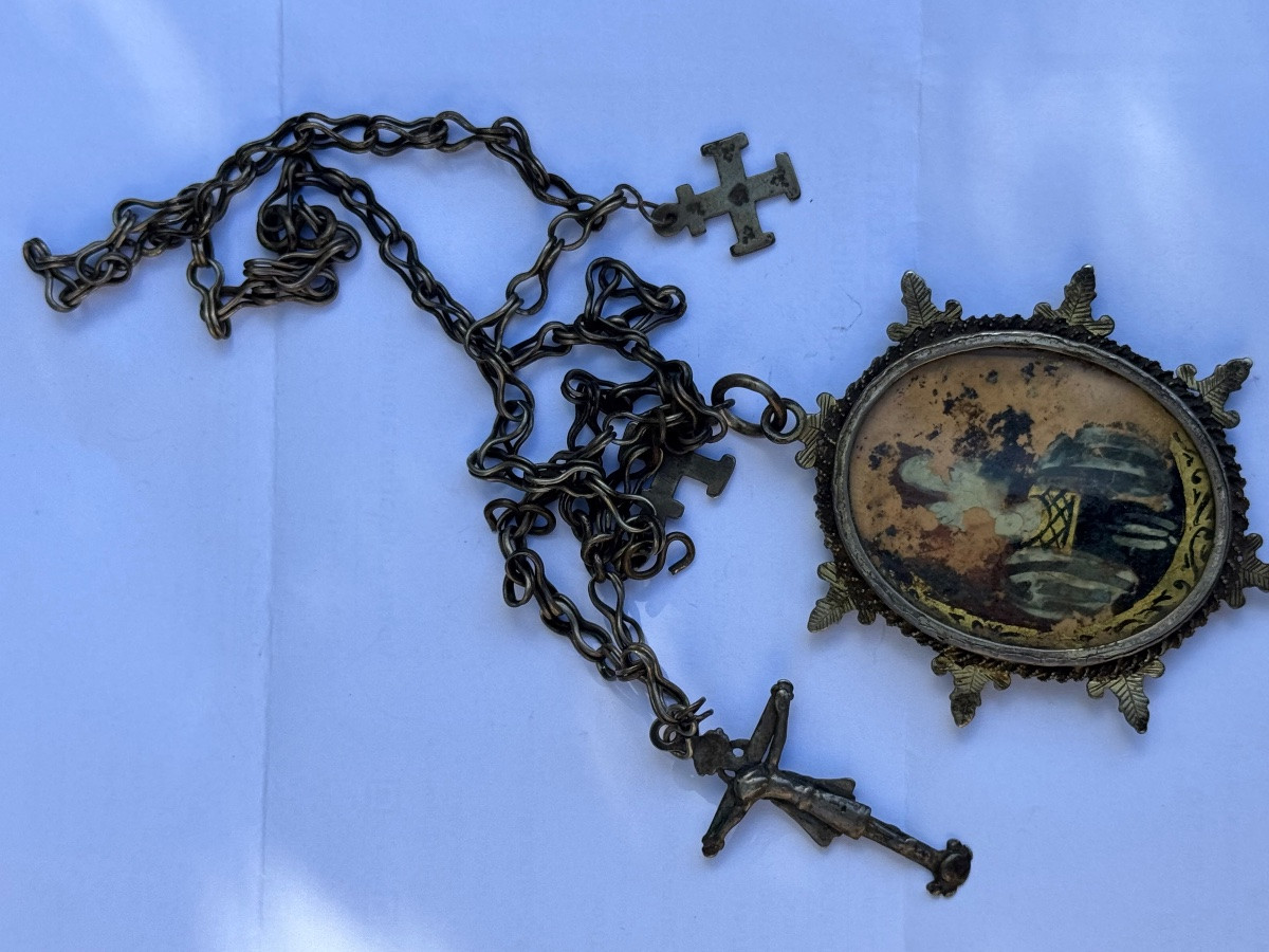 Ex-voto et croix de pèlerinage. Espagne XVII Eme siècle. -photo-2
