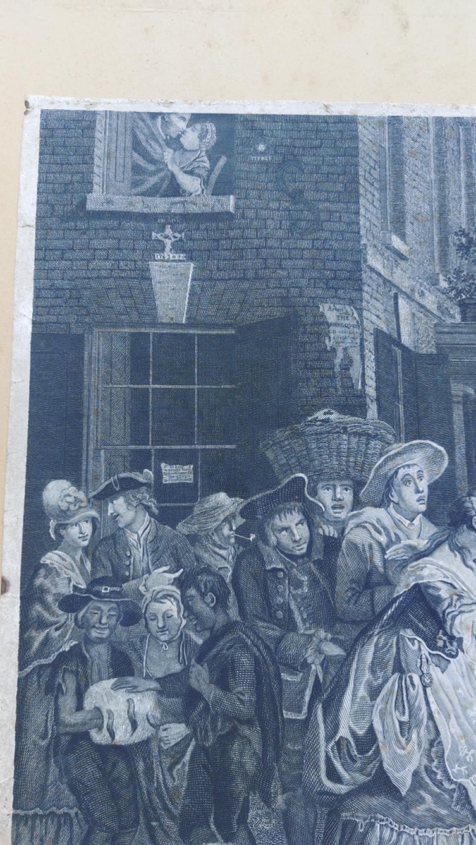 “the Female Bruisers” — Engraving By John Goldar, 18th Century English Satire-photo-3