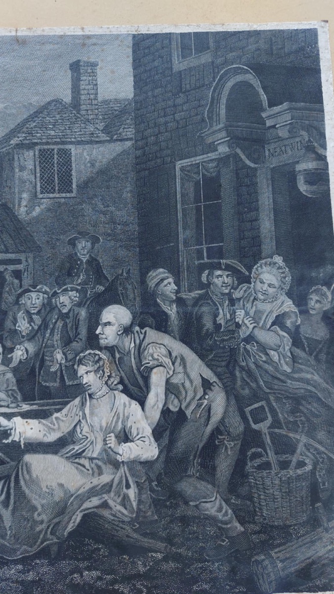 “the Female Bruisers” — Engraving By John Goldar, 18th Century English Satire-photo-4