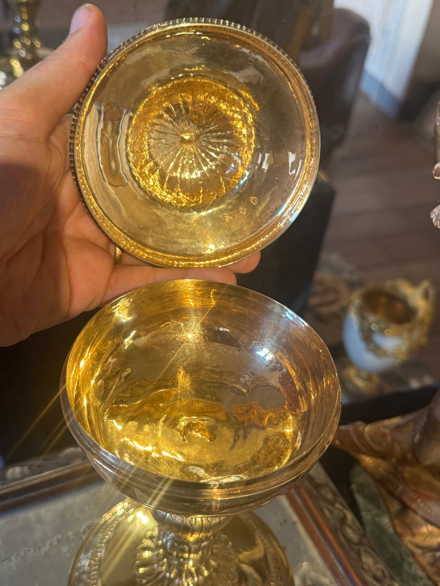 Ciboire de Jean-Joseph Lacoste, maître orfèvre à Rodez, fin du XVIIIᵉ -photo-1