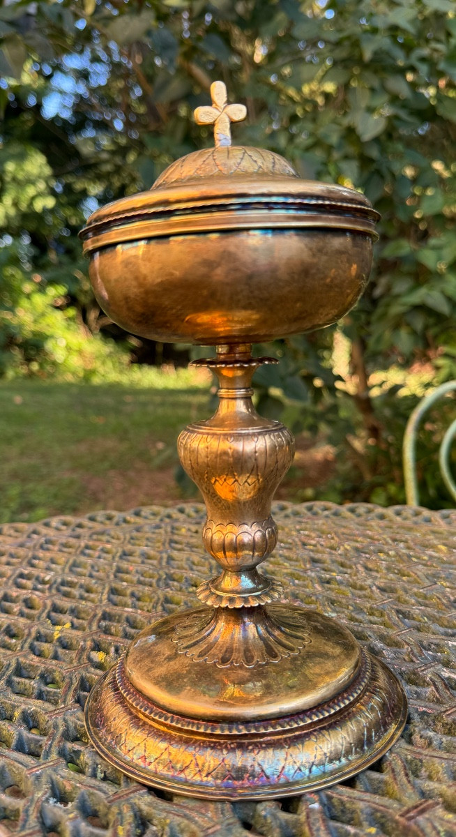 Ciborium By Jean-joseph Lacoste, Master Goldsmith In Rodez, Late 18th Century 