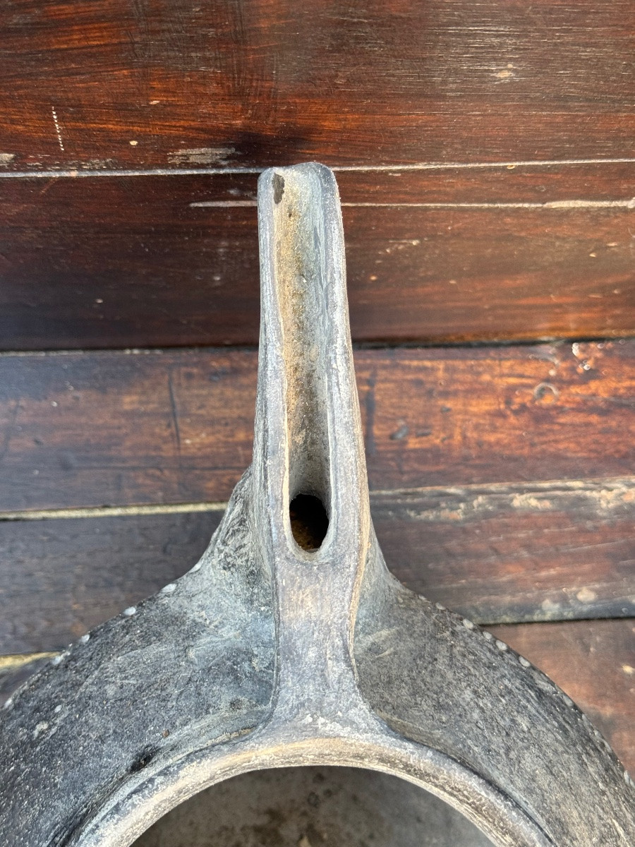 Grey Terracotta Libatory Vase-photo-3