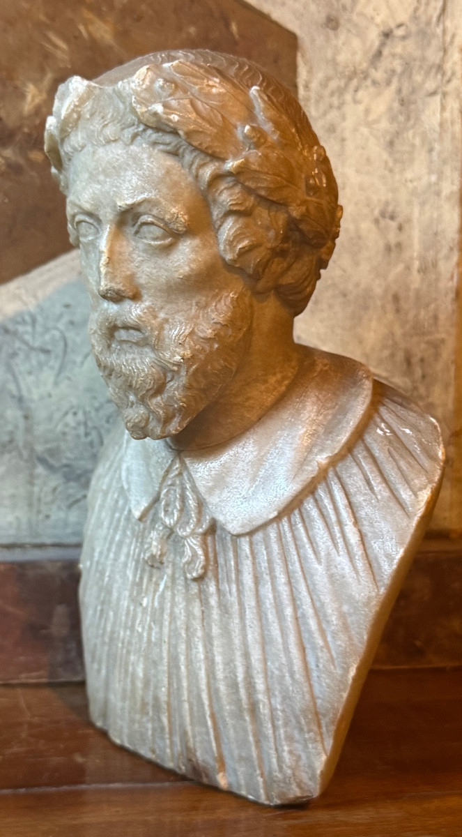 Bust Of A Man Crowned With Laurels