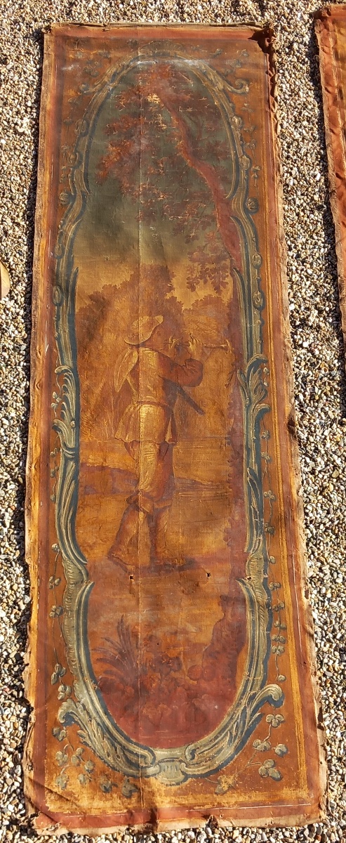 Série de six toiles peintes figurant les quatre éléments -photo-3