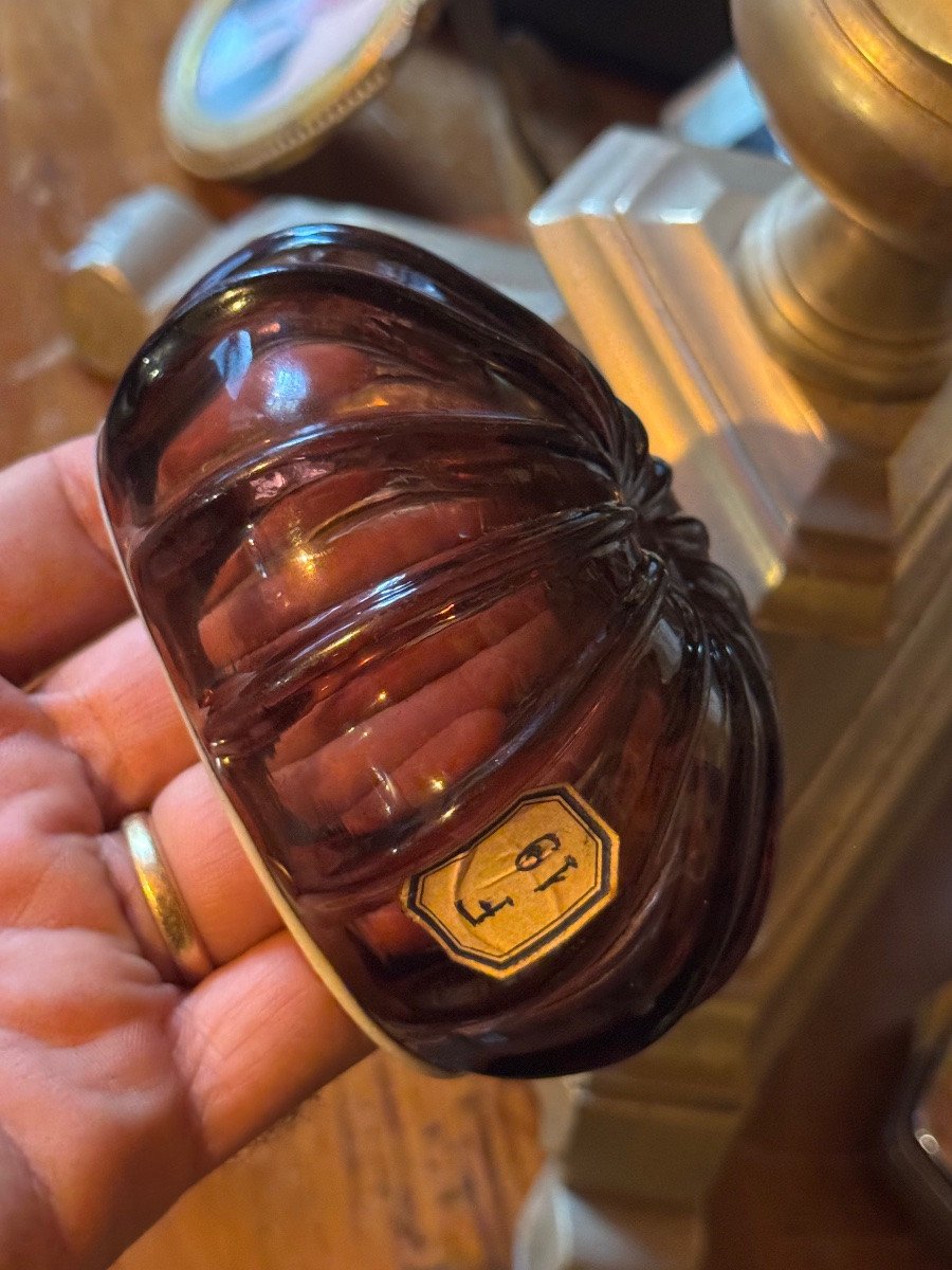  Blown Glass Hunting Cup With Large Ribs-photo-4