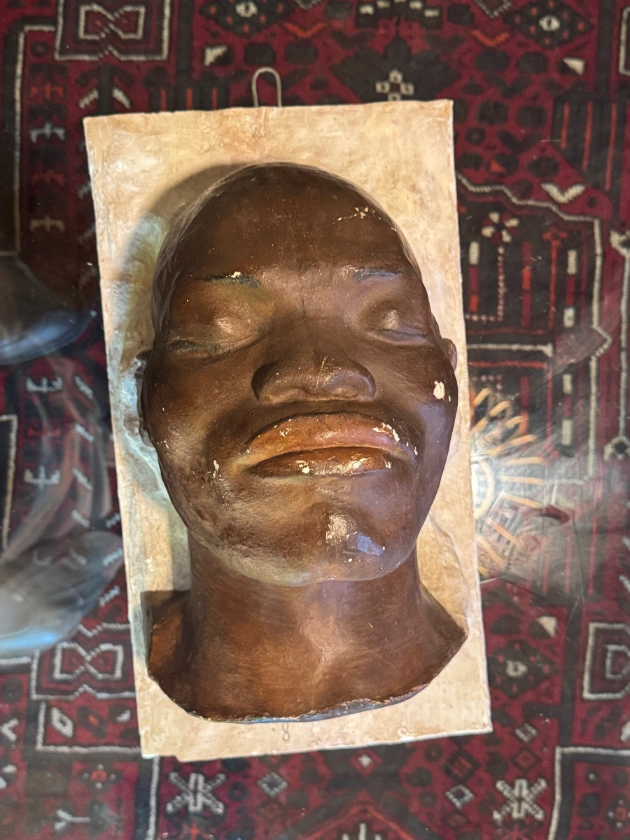 Tête moulée en plâtre, vers 1920–1930-photo-3