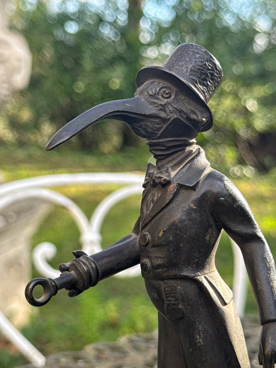 Caricature d’un Médecin à tête d’oiseau et au clystère-photo-3