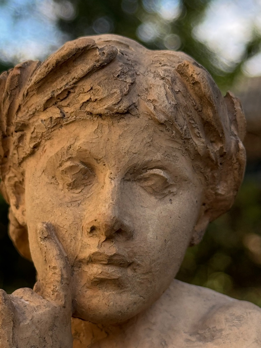 Sculpture Of A Meditative Young Nymph-photo-4