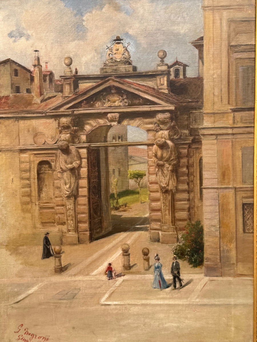 View Of The Portal Of The Seminario Arcivescovile In Milan-photo-2