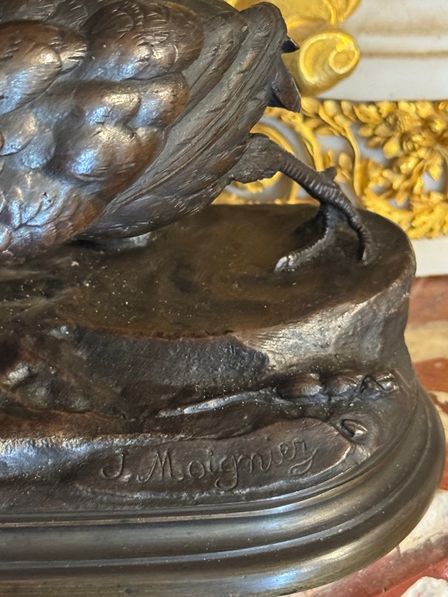 Groupe de perdrix en bronze -photo-4