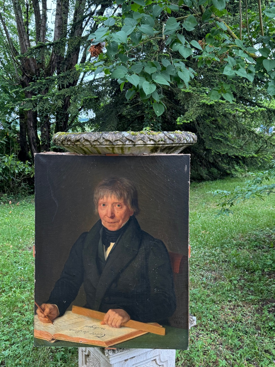 Portrait présumé de notaire sous la Monarchie de Juillet-photo-2