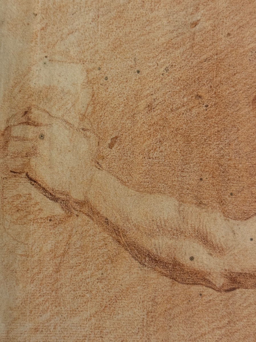 Académie de nu masculin – Sanguine du XVIIIe siècle-photo-4