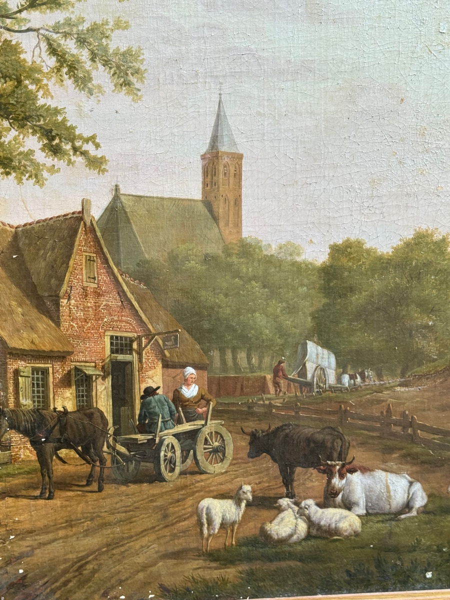 Suite Of Three Animated Landscapes With Scenes Of Rural Life-photo-2
