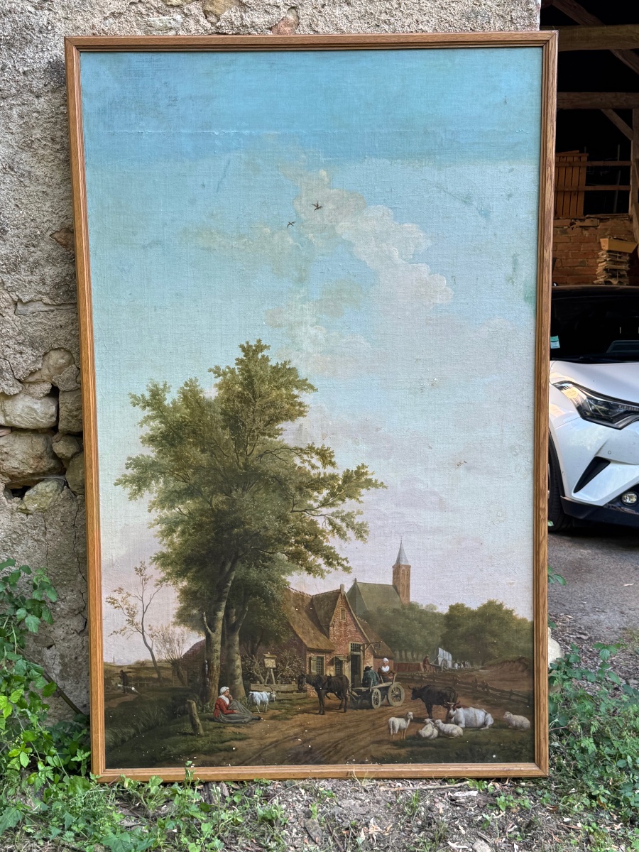 Suite Of Three Animated Landscapes With Scenes Of Rural Life-photo-2