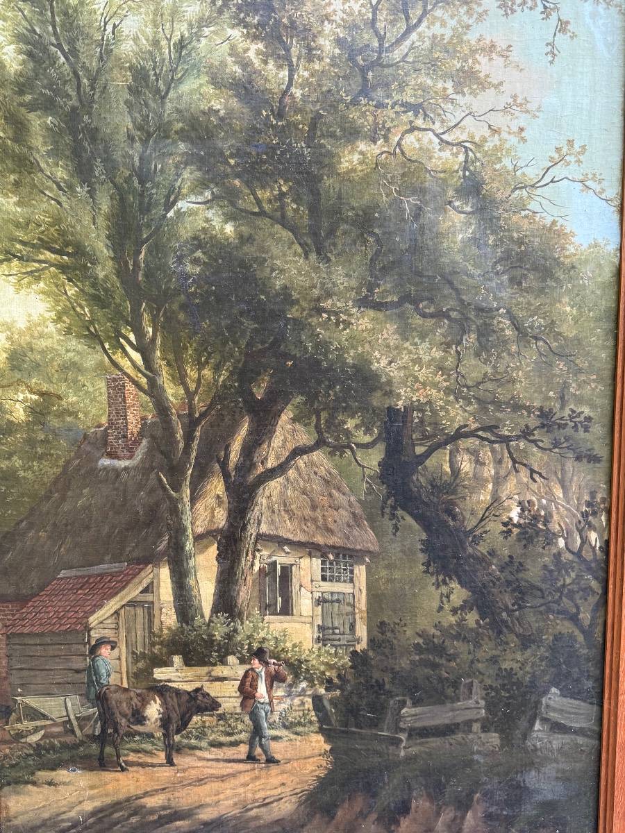 Suite Of Three Animated Landscapes With Scenes Of Rural Life-photo-5