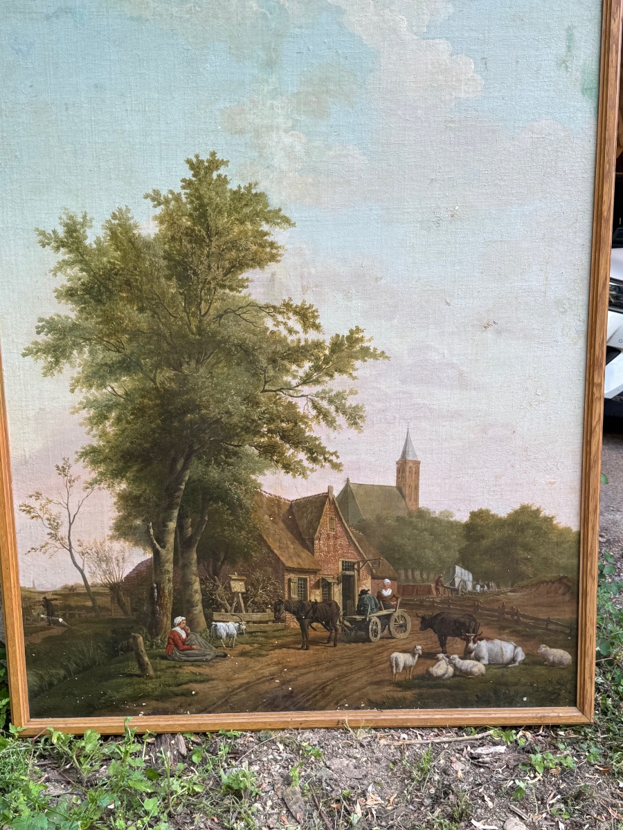 Suite Of Three Animated Landscapes With Scenes Of Rural Life-photo-8