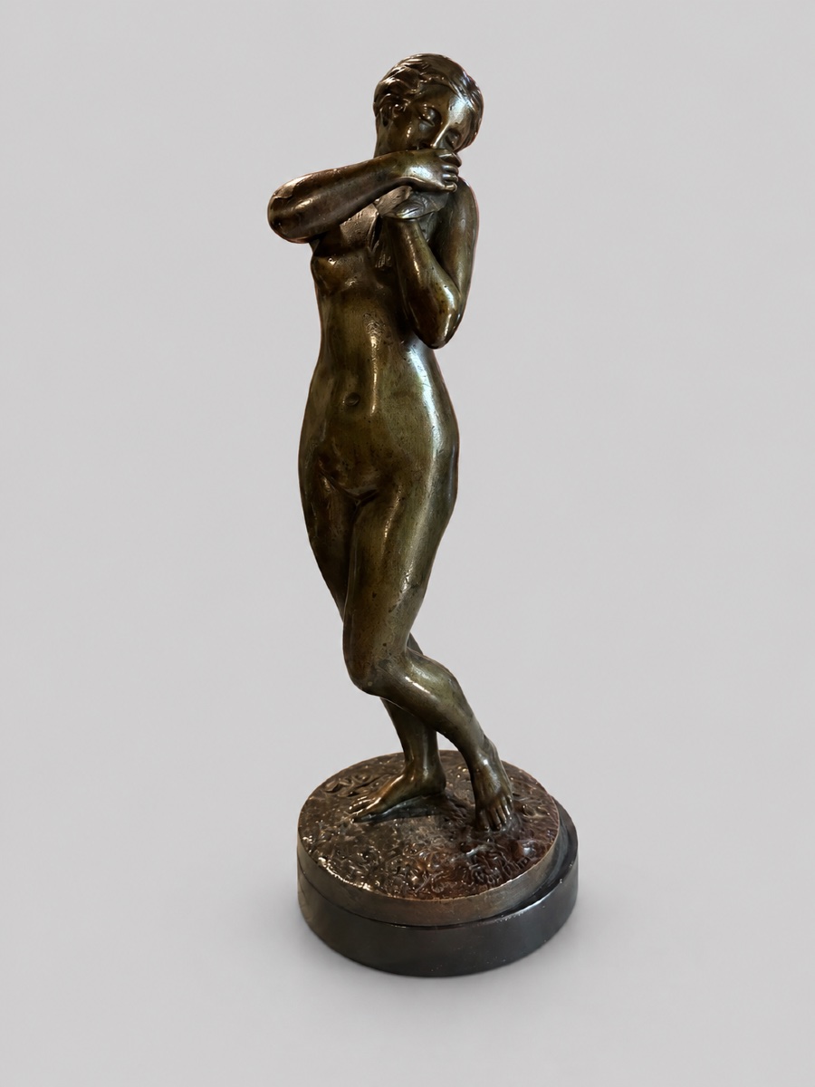 Nude Young Woman With Bird