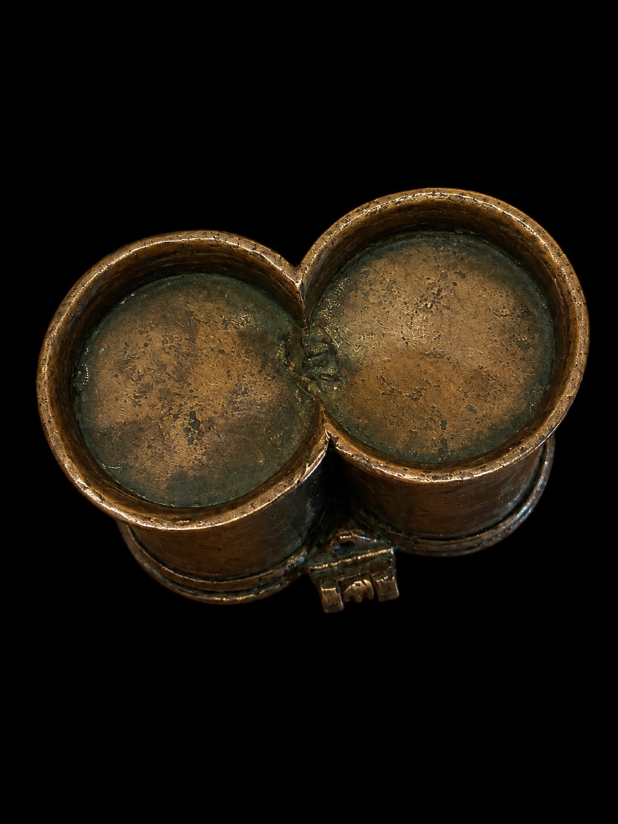 Copper Holy Oil Box. France, 16th Century-photo-2