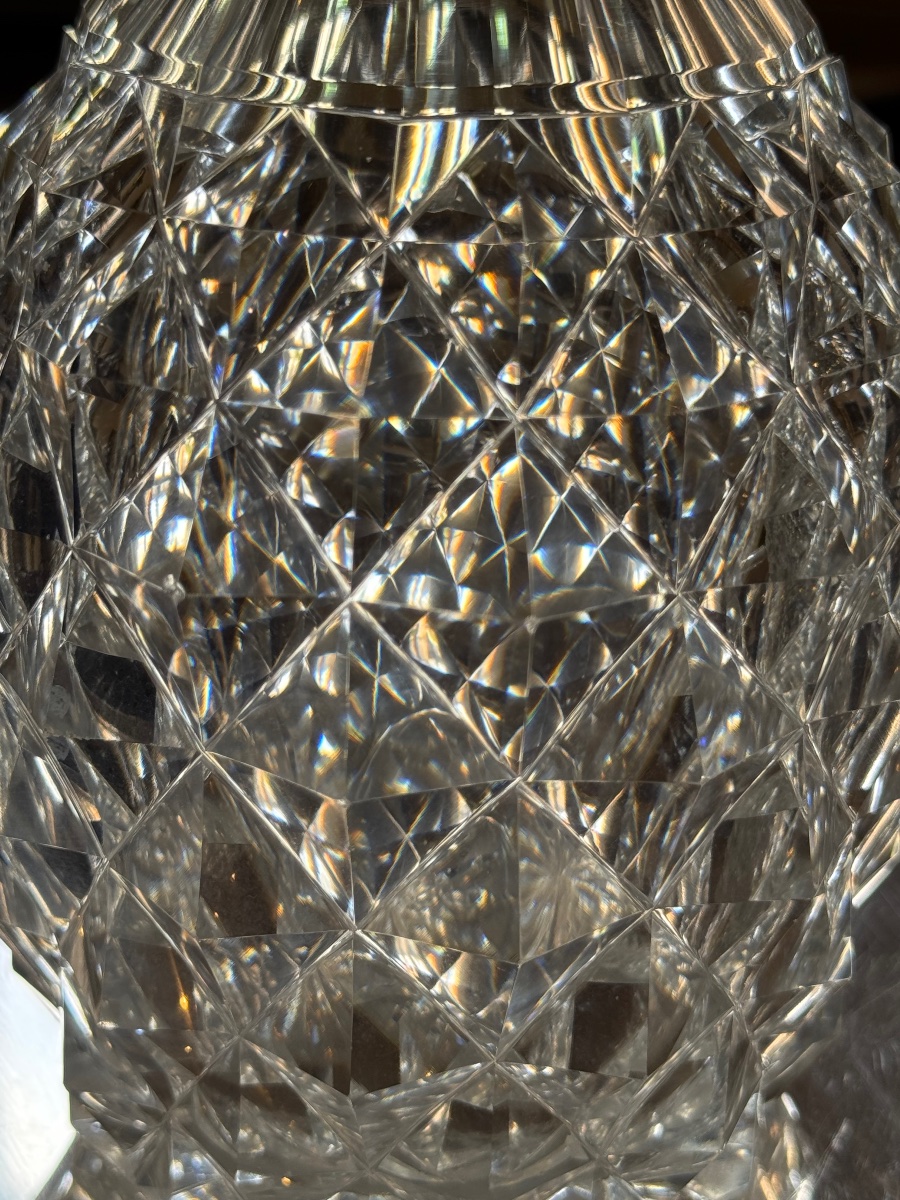Paire de carafes à gros diamants – Baccarat, époque Restauration-photo-2