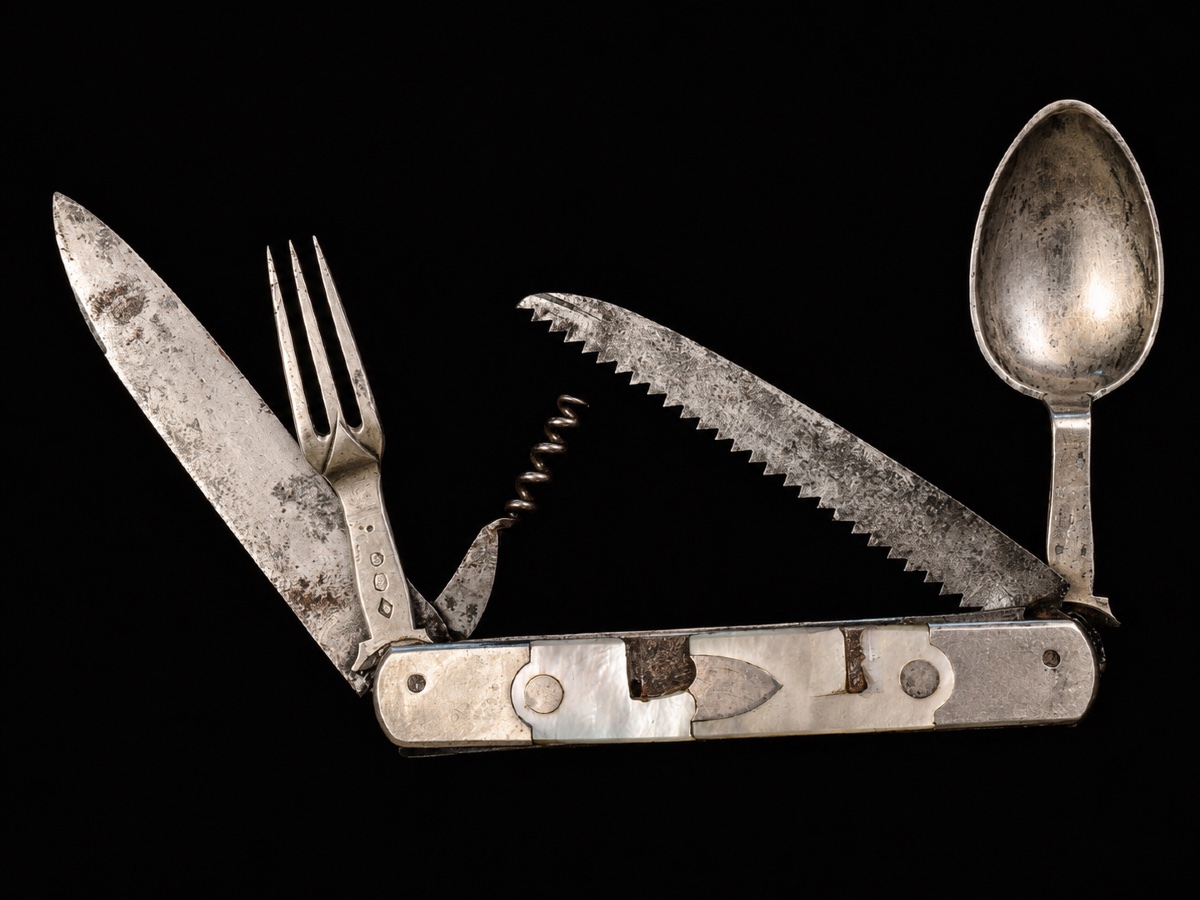 Knife, Corkscrew, And Travel Kit