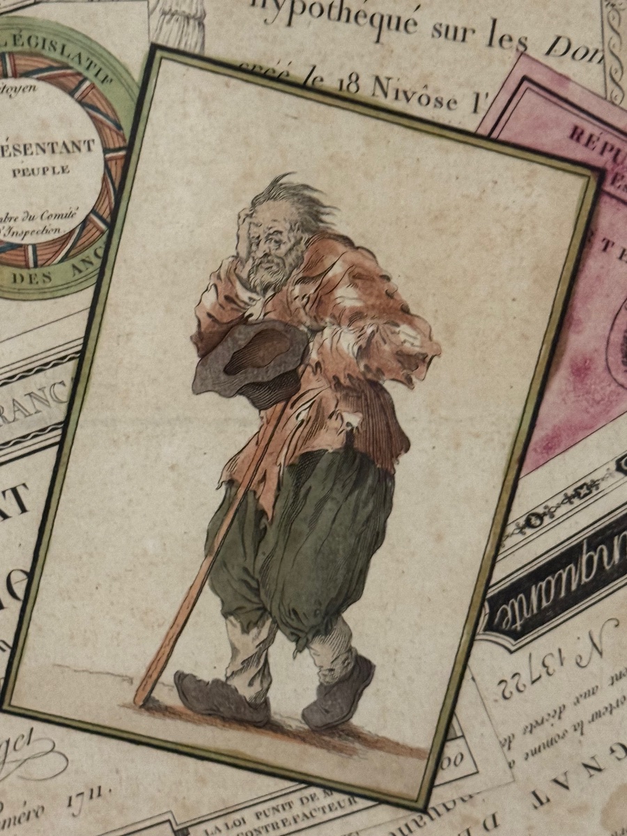 Trompe-l'œil Engraving Featuring Assignats -photo-2