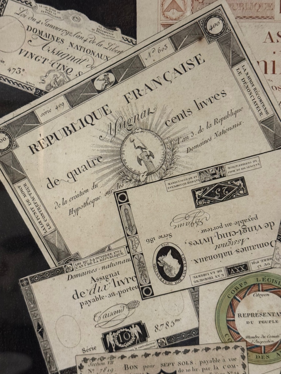 Trompe-l'œil Engraving Featuring Assignats -photo-3