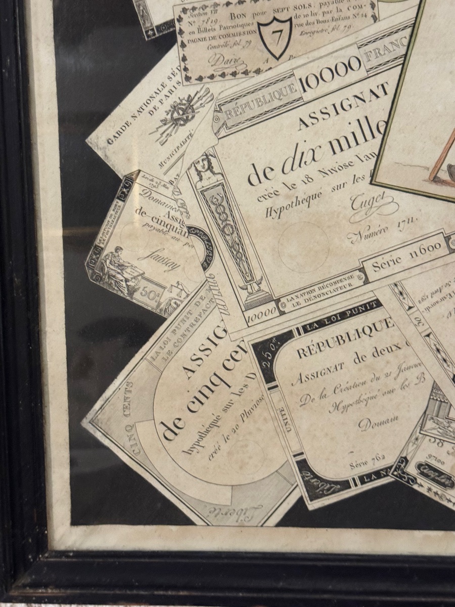 Trompe-l'œil Engraving Featuring Assignats -photo-6