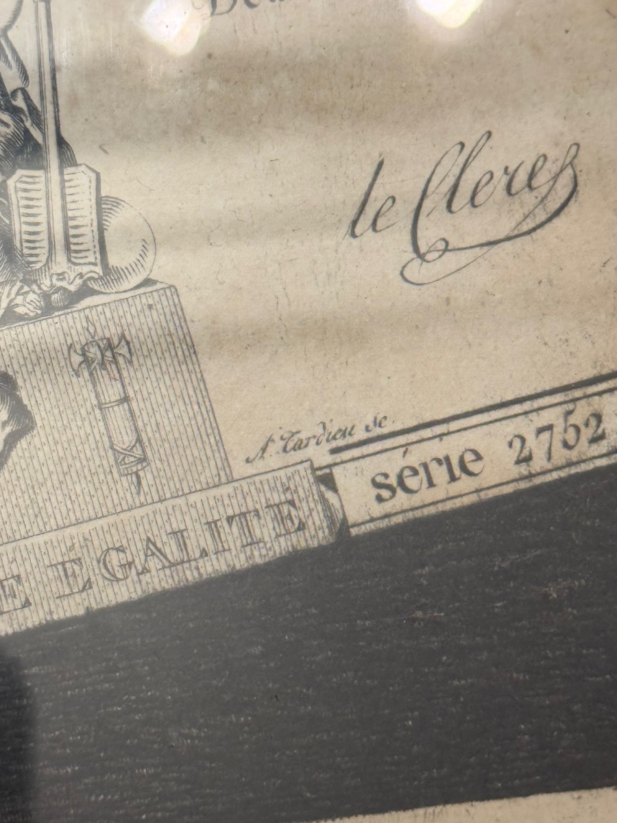 Trompe-l'œil Engraving Featuring Assignats -photo-8