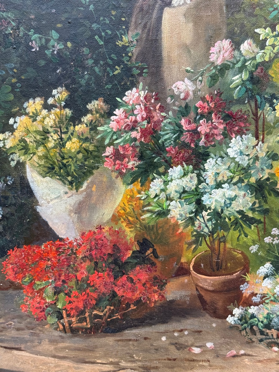 JULLIARD (XIXᵉ siècle) – Marchande de fleurs-photo-2