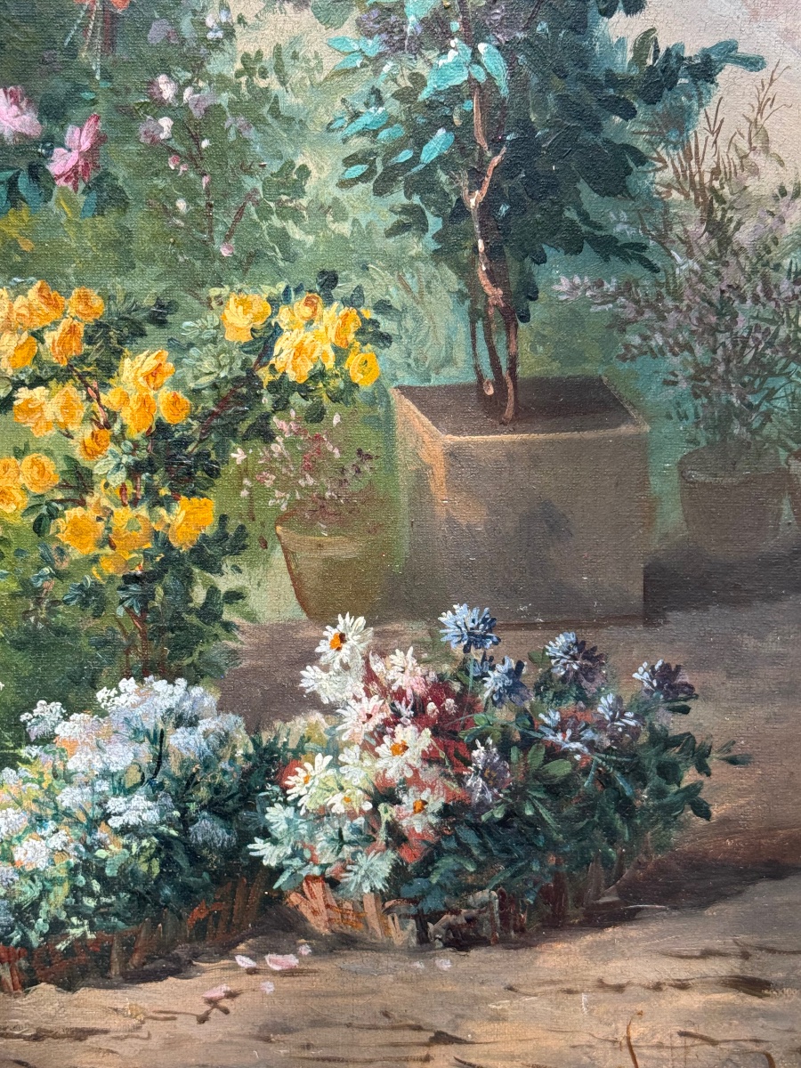 JULLIARD (XIXᵉ siècle) – Marchande de fleurs-photo-4