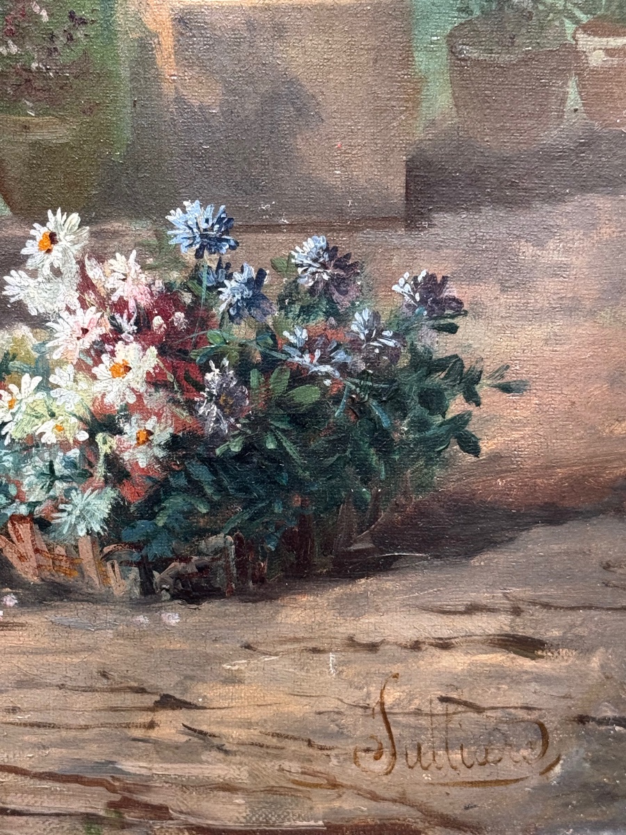 JULLIARD (XIXᵉ siècle) – Marchande de fleurs-photo-1