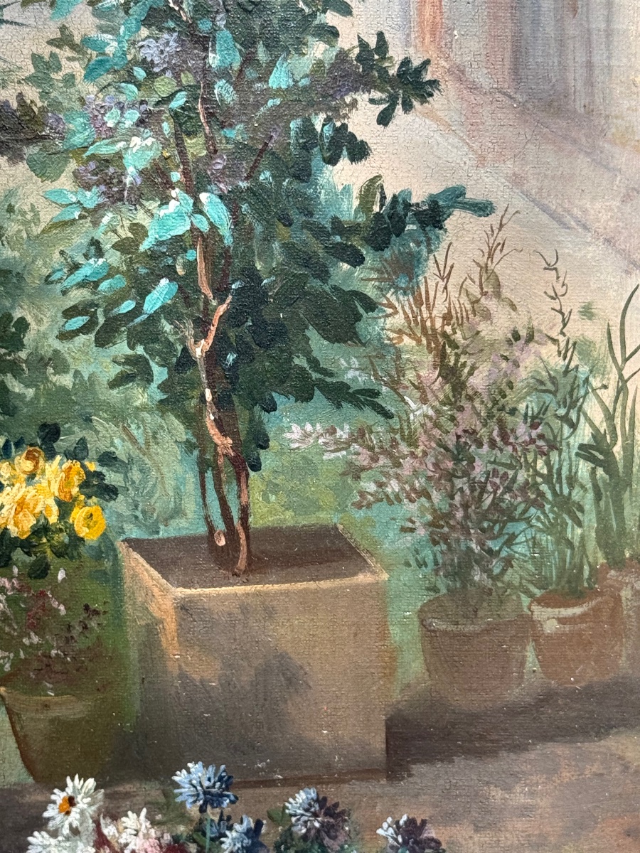 JULLIARD (XIXᵉ siècle) – Marchande de fleurs-photo-2