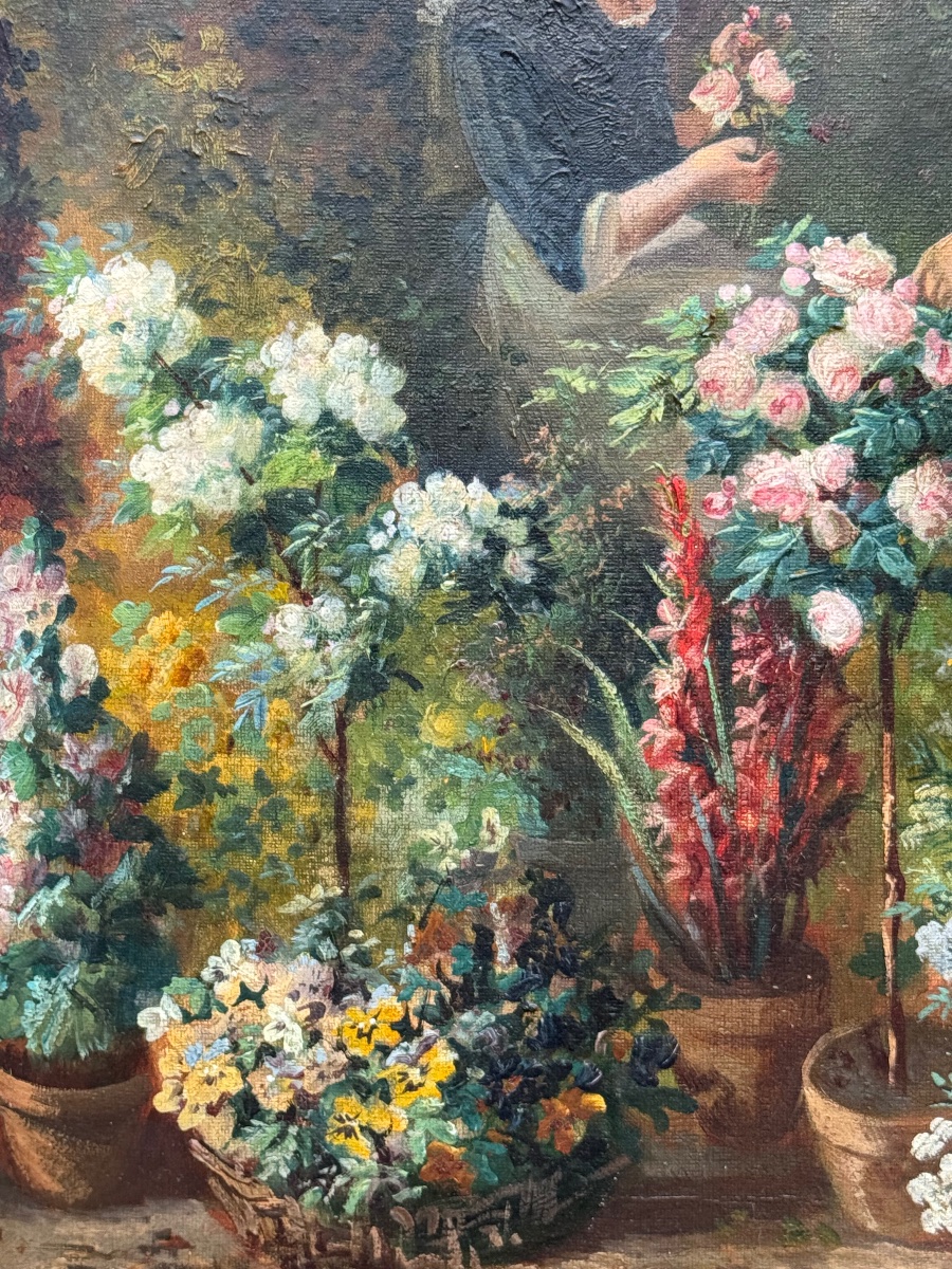 Julliard (19th Century) – Flower Seller-photo-2