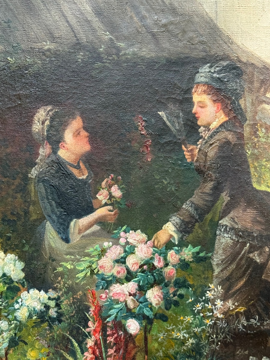 Julliard (19th Century) – Flower Seller-photo-3