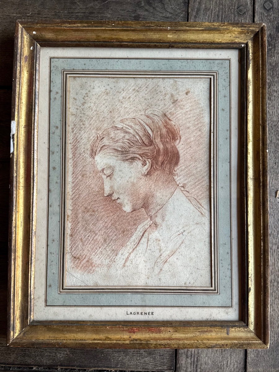 Étude de tête de jeune femme-photo-4