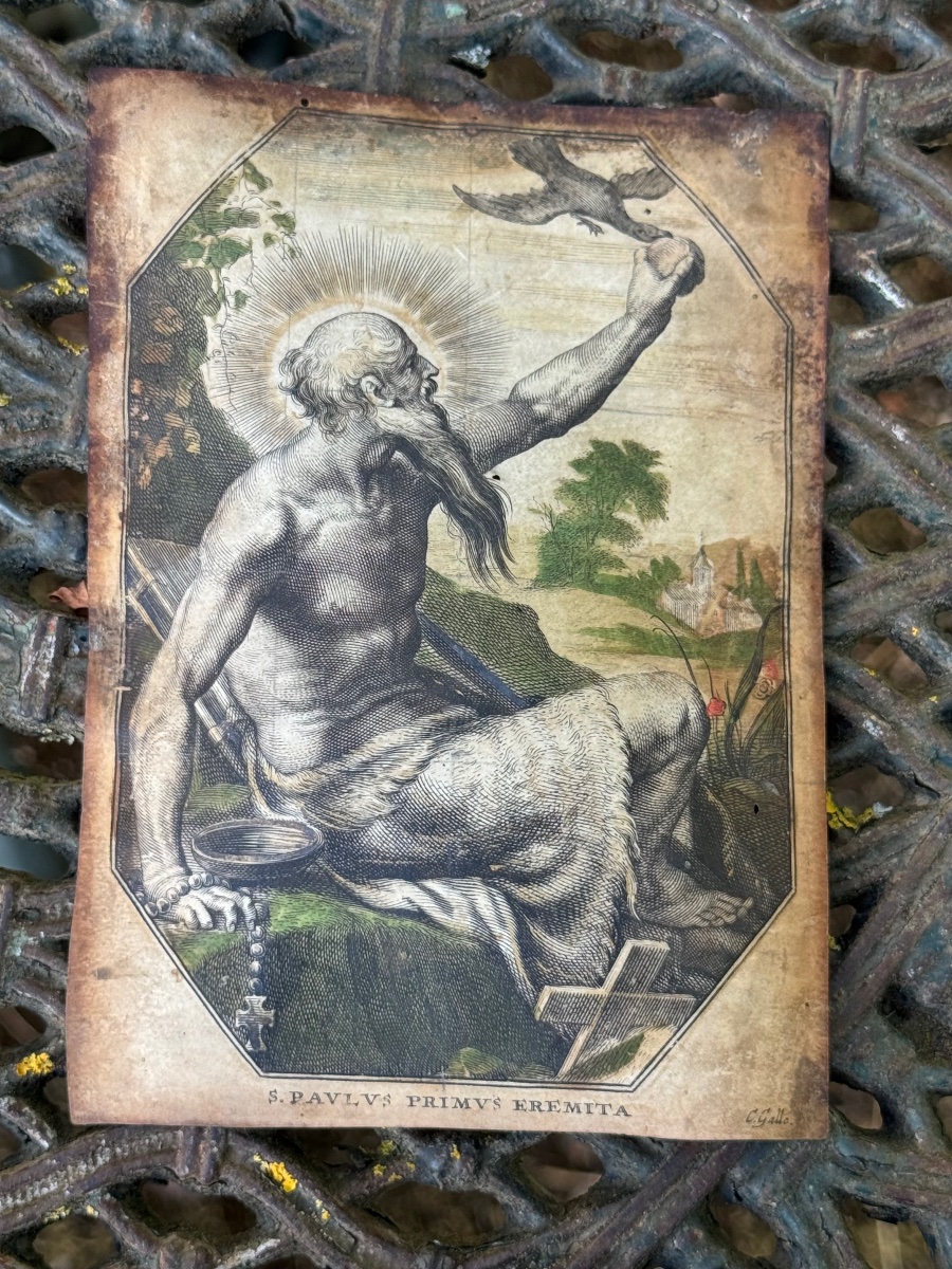 A Devotional Image Depicting Saint Paul The First Hermit-photo-2