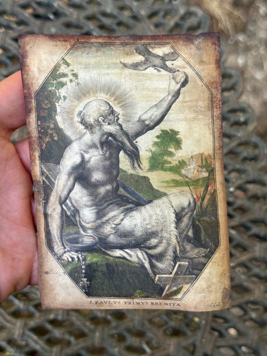 A Devotional Image Depicting Saint Paul The First Hermit-photo-3