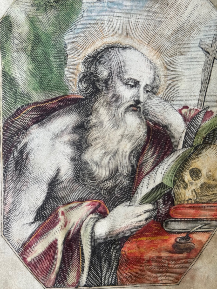 A Devotional Image Depicting Saint Jerome 