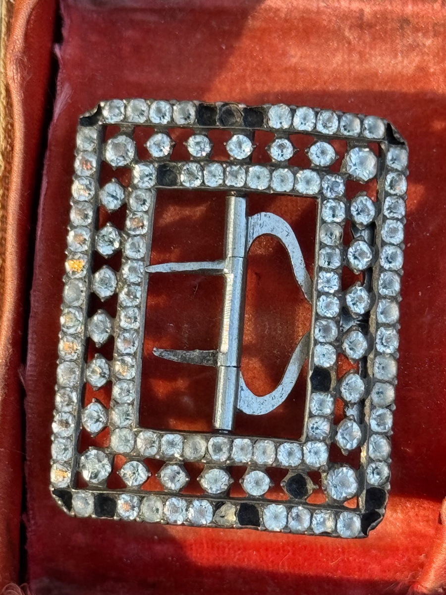 Set Of Silver Shoe Buckles And Pant Buckles-photo-3