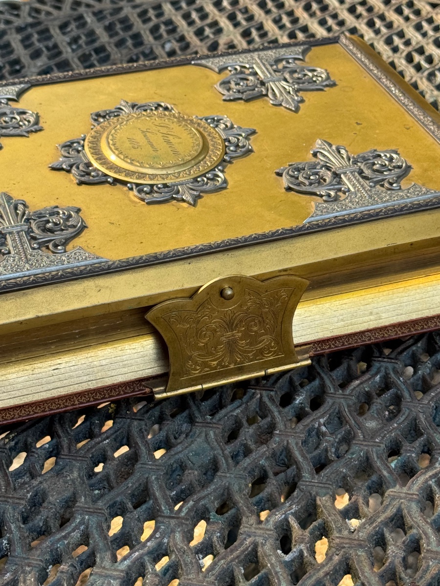 Leather And Gilded Bronze Photo Album-photo-2