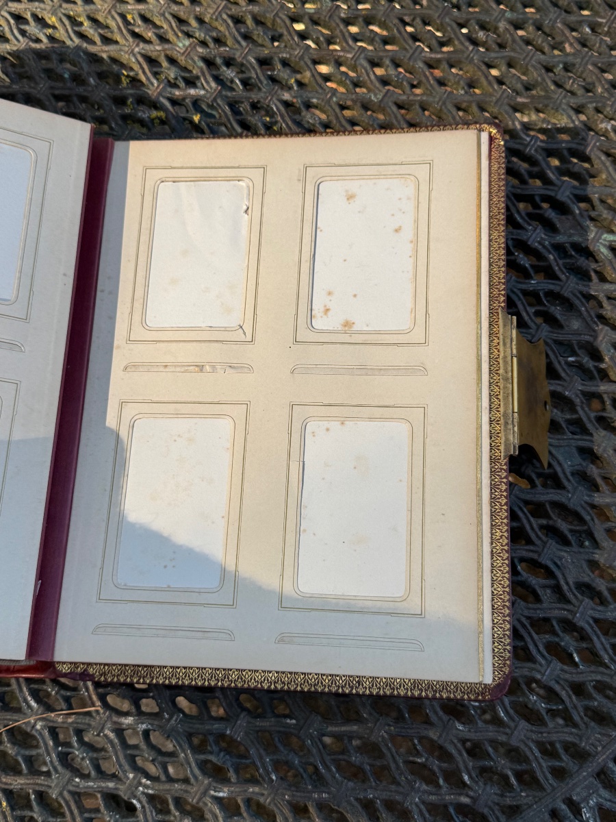 Leather And Gilded Bronze Photo Album-photo-2